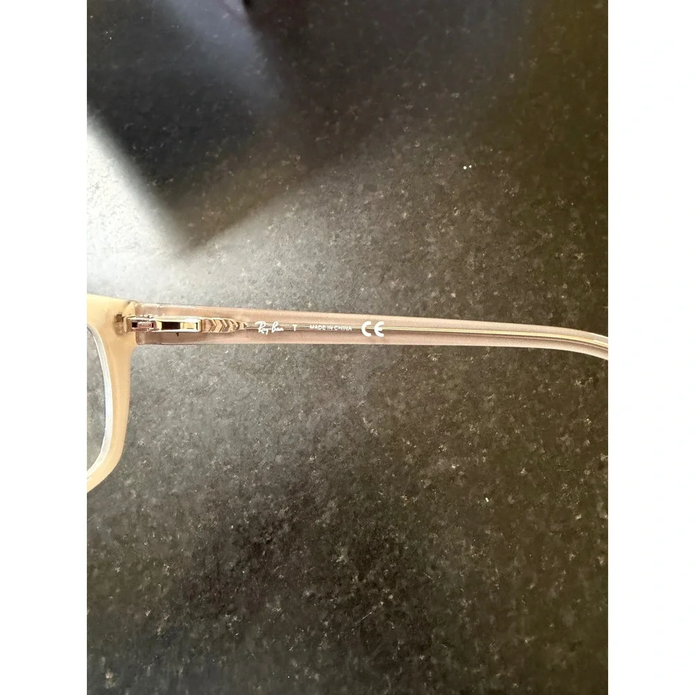 Ray-Ban RB 5255 5778 Eyeglasses Frames Grey Beige 53-16-135 Rectangular Acetate